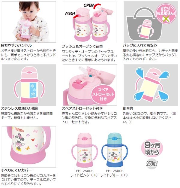 楽天市場 ベビーストローマグ サーモス ミッキーマウス 送料無料 マグ ボトル 真空断熱ストローマグ 容量0 25l ディズニー 赤ちゃん 子育て ストローボトル ベビーマグ 交換用ストローセット 水筒 セール Off ショッピング 家庭用品 特価 激安 価格 送料無料