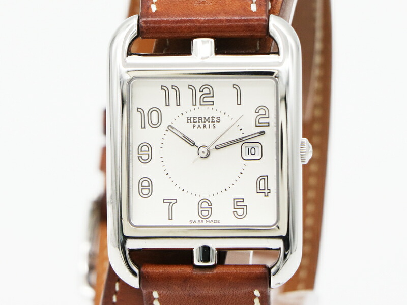 HERMES ケープコッド　時計　エトゥープ HERMES ケープコッド GM37mm エトゥープ - メルカリ