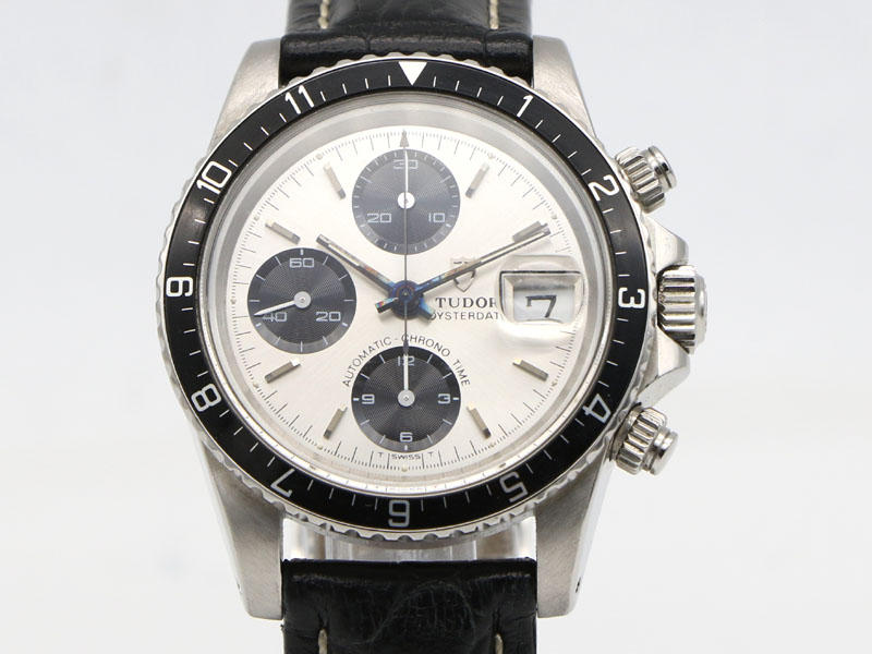【 チューダー TUDOR 】 腕時計 79170 クロノタイム オイスターデイト クロノグラフ SS/革 自動巻 パンダ文字盤 メンズ 新着 40126-3 中古 送料無料