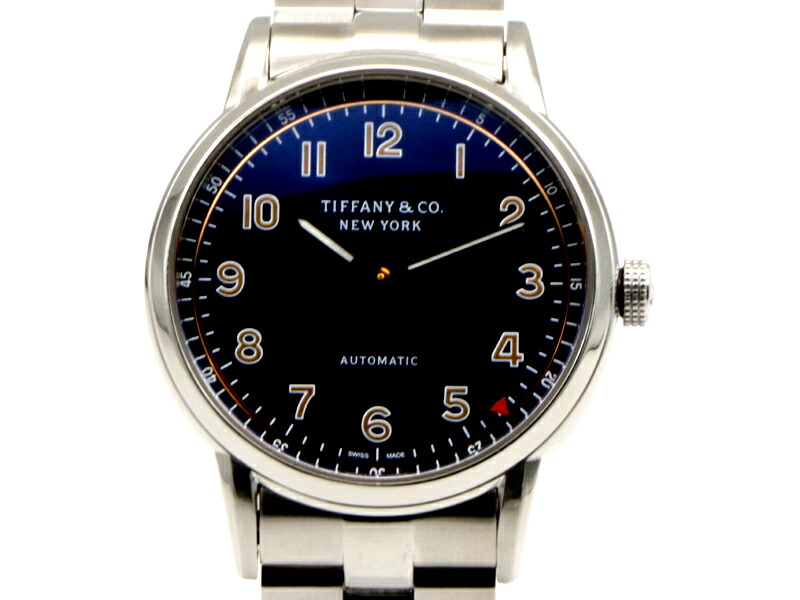 【 ティファニー TIFFANY＆Co 】 ウオッチ CT60 34668337 ニューヨークミニット SS 自動小銃巻 裏スケ 保 ユニ一発やる 新着 70435-2 中古 貨物輸送無料