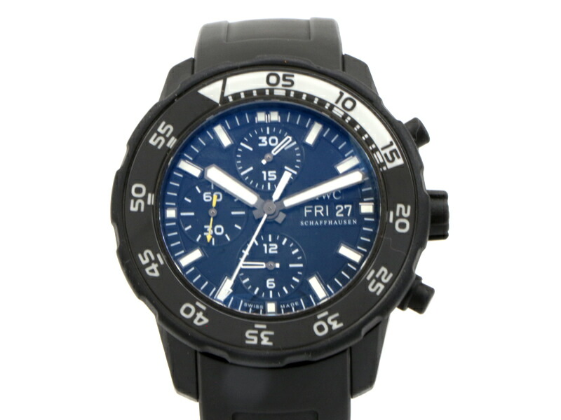 【 インターナショナルウォッチカンパニー IWC 】 IW376705 アクアタイマー SS/天然ゴム デイデイト 自動小銃巻 メンズ 保 箱 新着 01036-0 中古 貨物輸送無料