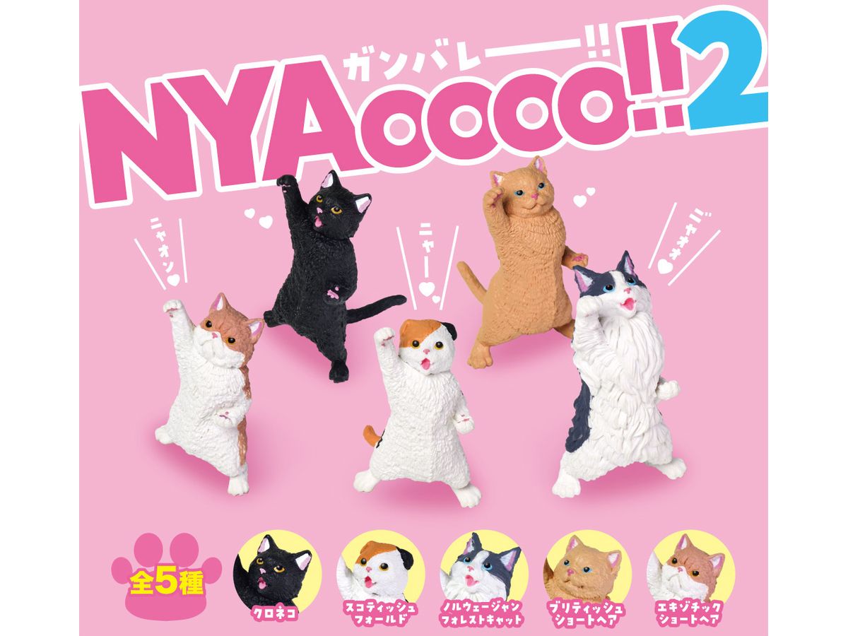 楽天市場】5種セット NYAoooo!!2 コンプリート フィギュア ネコ