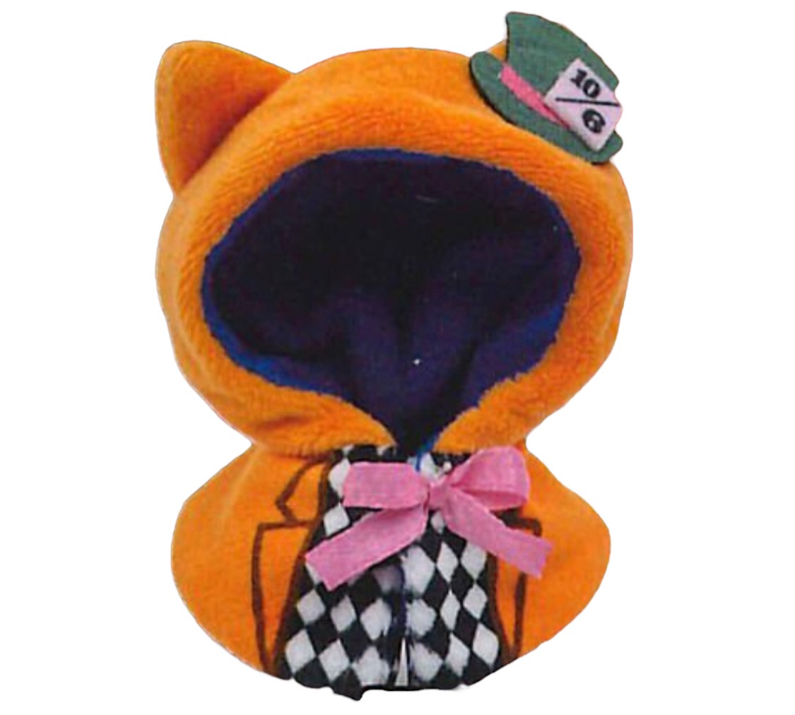 C-2　おおきい ふしぎの国のねこさんたちのケープ　[ねこの帽子屋さん]　単品　被り物　シリーズ　不思議の国のアリス　帽子屋　ねこ　ネコ　猫　ケープ画像