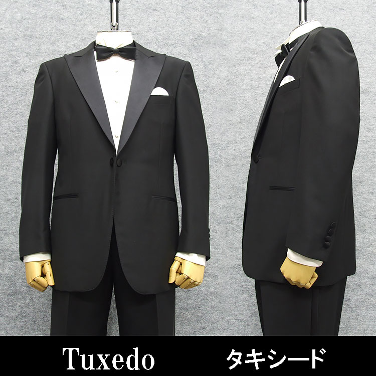 ◆ブラックタイ◆ピークドラペル◆フォーマルブラック 黒 [AB体][BB体] TUX6071