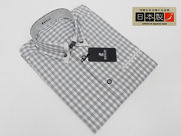 アダルトカジュアルシャツ　[ROLLEI]　日本製　長袖　白地　格子柄　綿100％　デザインシャツ　ROL34216-2 楽天市場】アダルトカジュアルシャツ [ROLLEI] 日本製 長袖 白地