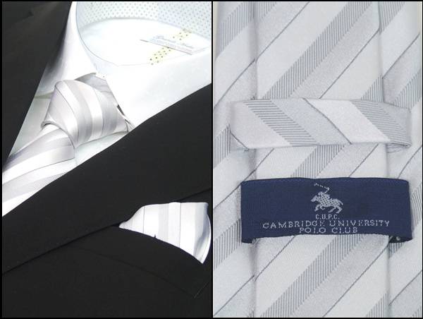 【楽天市場】セミナロータイ ポケットチーフ付白系 シルク100%結婚式・披露宴レジメンタルストライプ FA01フォーマルネクタイ メール便可