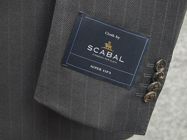 HOT得価 SCABAL セットアップ チェック グレー シングル 2タック /F163