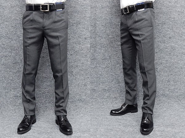 楽天市場】通年 スリムノータックパンツ 黒/無地 家庭洗濯可能