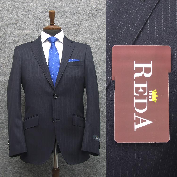 楽天市場】春夏〜通年 イタリー生地[REDA]レダ ICESENSE 紺グレー