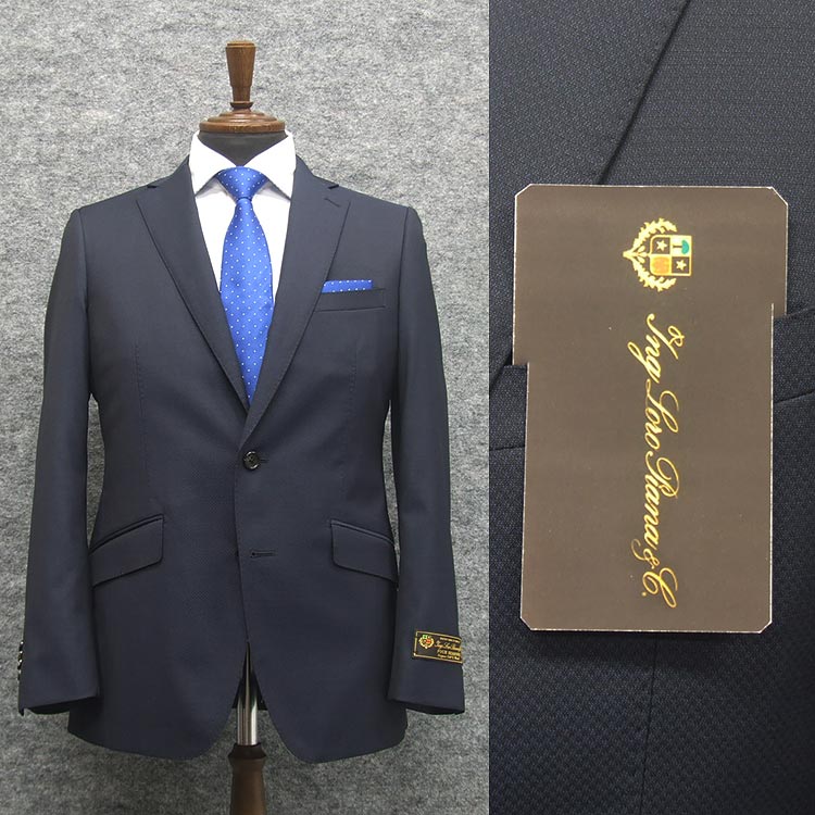 BB5新品未使用！最高級ロロピアーナsuper130s無地調ネイビースーツ！小訳 BB5新品未使用！最高級ロロピアーナsuper130s無地調ネイビースーツ！小