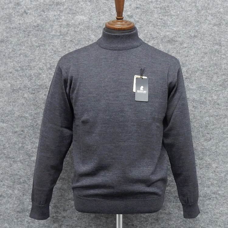 楽天市場】ニットセーター フルジップ[ROLLEI] 日本製 茶系 ハイネック