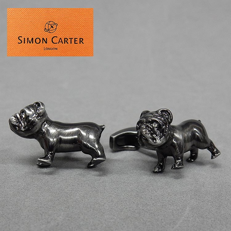 ◆サイモンカーター◆カフリンクス◇カフスボタン◇BULLDOG/ブルドッグ◇ガンメタ◇SMC-B01|背広屋石K 店