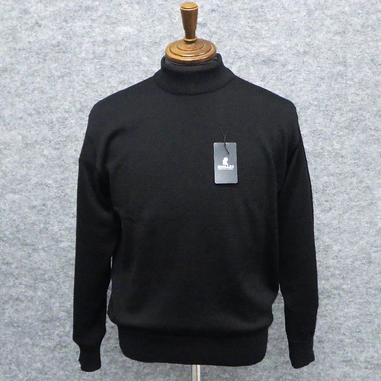 楽天市場】ニットセーター[ROLLEI] 日本製 黒/無地 タートルネック