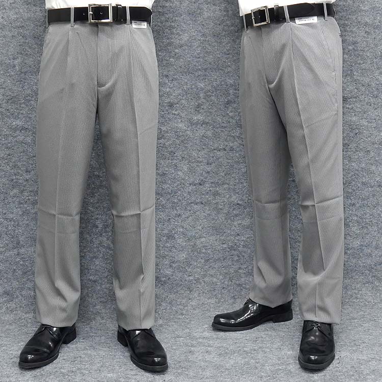 楽天市場】☆スリムノータック スラックス ビジカジ 春夏 ライトグレー