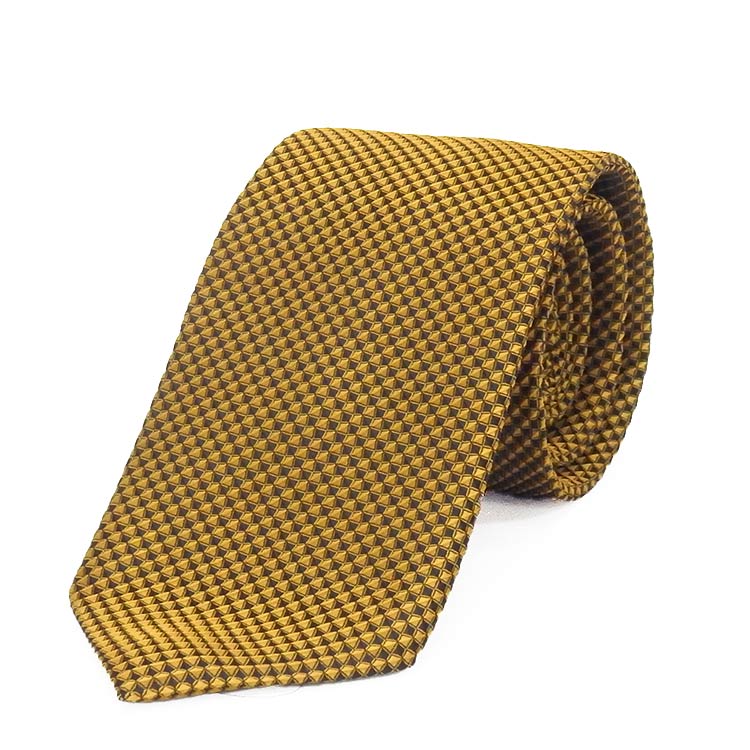 楽天市場】日本製ネクタイ 金星 ワンポイント 黒×金 洗濯機OK 甲州織