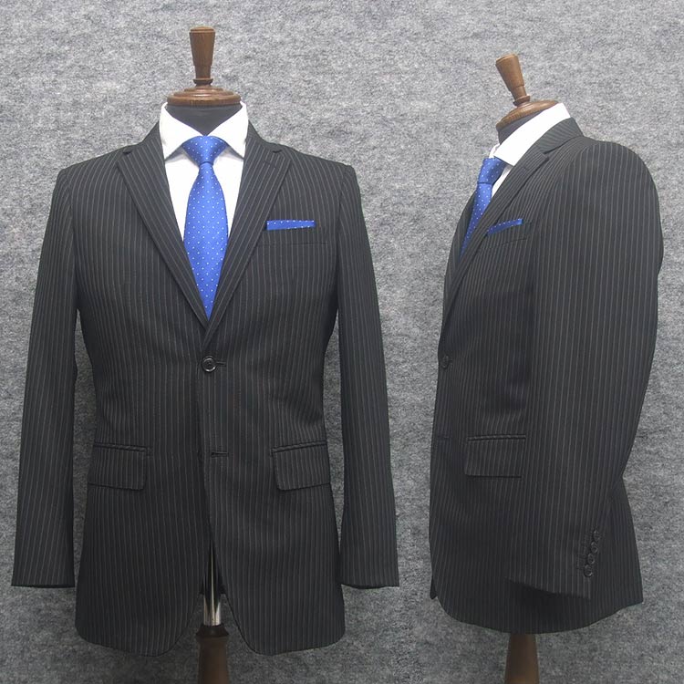 楽天市場】秋冬物 スタイリッシュ2釦シングルスーツ 黒/無地 BYC500