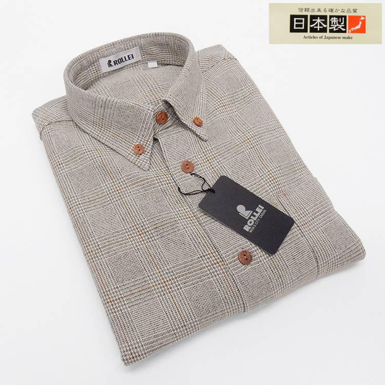 楽天市場】アダルトカジュアルシャツ [ROLLEI] 日本製 長袖 黒×青×緑
