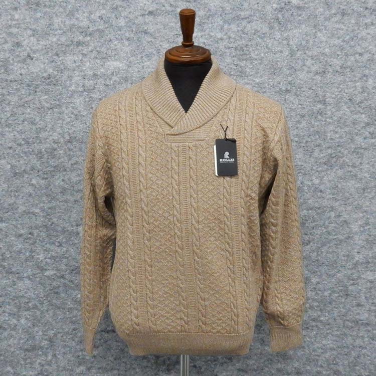 楽天市場】メンズ ニットカーディガン[ROLLEI] 日本製 グレー ヘチマ衿