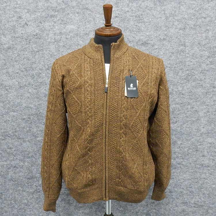 楽天市場】ニットセーター[ROLLEI] 日本製 ベージュ系 ショールカラー