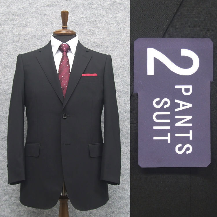 楽天市場】春夏物 2パンツ ベーシック2釦スーツ 紺/ストライプ