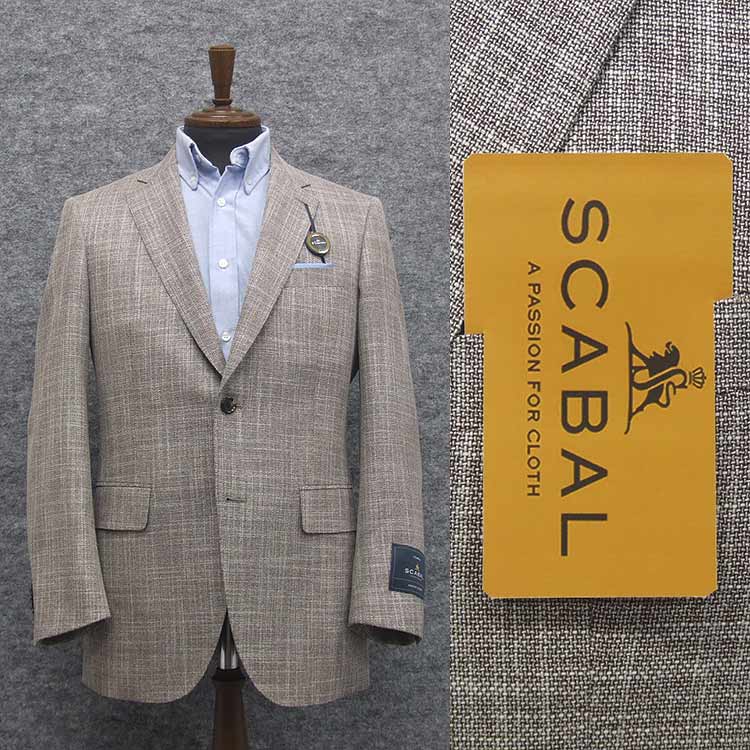 kyu様　スキャバル SCABAL チェック柄 ビジネスジャケット メンズ 楽天市場】春夏物ジャケット [SCABAL] スキャバル オーダー生地