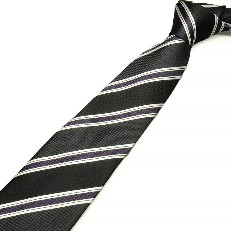 楽天市場】西陣織 モーニング用ネクタイ◇黒×白◇ストライプ◇シルク