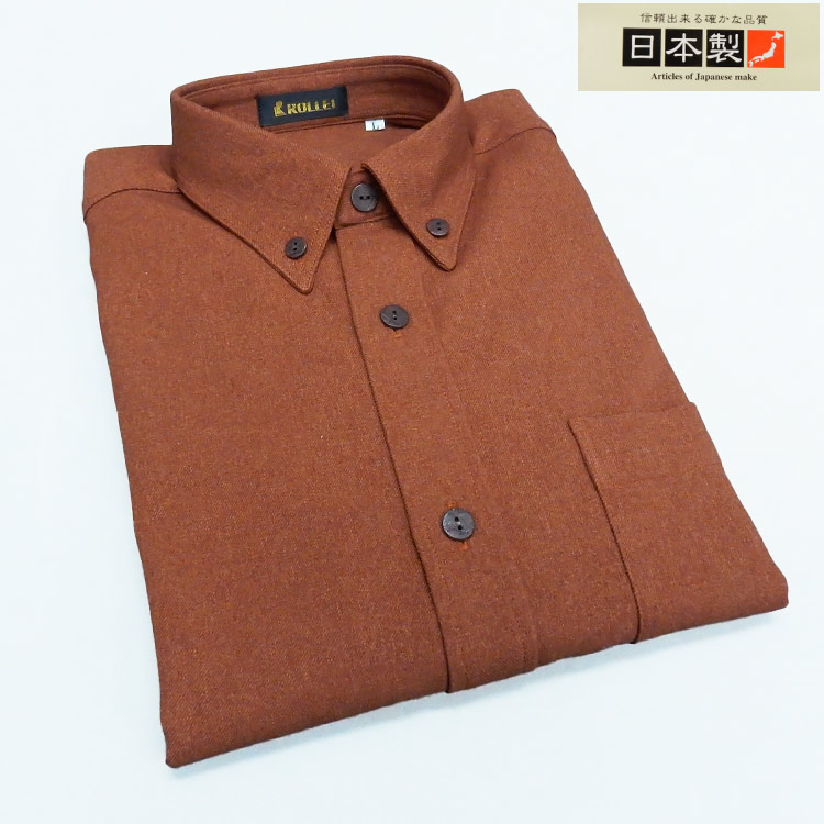 楽天市場】アダルトカジュアルシャツ [ROLLEI] 日本製 長袖 濃紺地