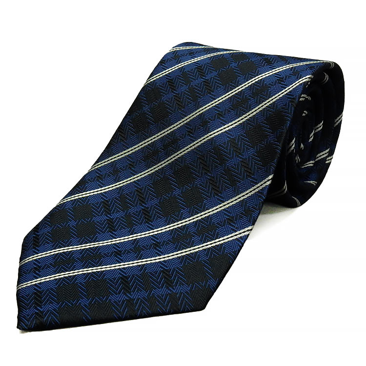 楽天市場】京都西陣織 ネクタイ シルク100％ 青×黒紺/ストライプ