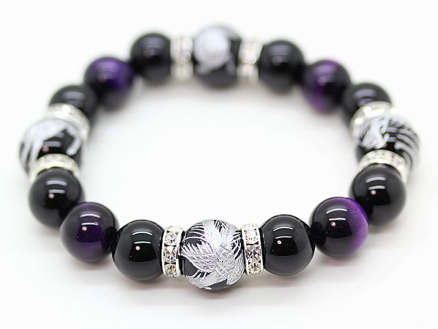 楽天市場】オニキス14mm金彫り南無妙法蓮華経 仏教数珠ブレスレット