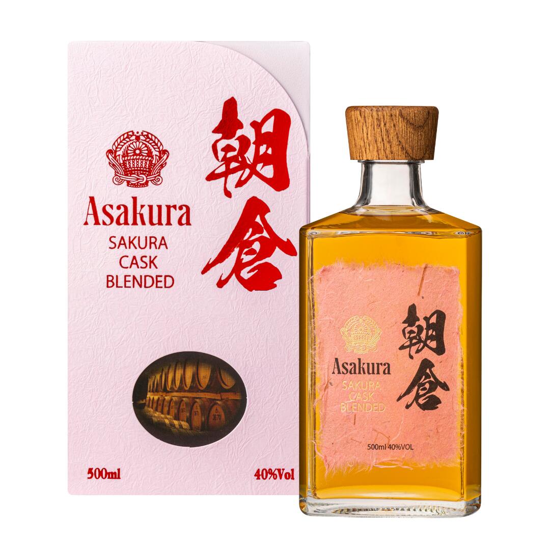 楽天市場】【ギフト対応可】朝倉 SAKURA CASK BLENDED 40度 500ml 篠崎