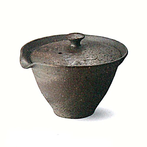 信楽焼 いぶし宝瓶(120竓) 【差しあげる 差し上げ物 瀬戸もの 茶器】