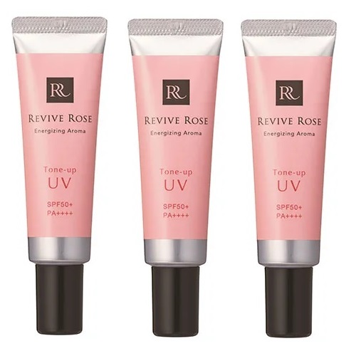 【3本セット】REVIVE ROSE (リバイブローズ)トーンアップUV 30g (ホームケア用)