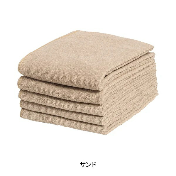 10枚入り<今治> フェイスタオル (綿 100%)(240匁) 34cm×86cm 日本製 サンド