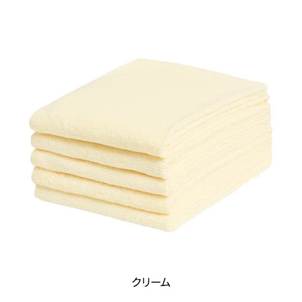 10枚入り<今治> フェイスタオル (綿 100%)(240匁) 34cm×86cm 日本製 クリーム