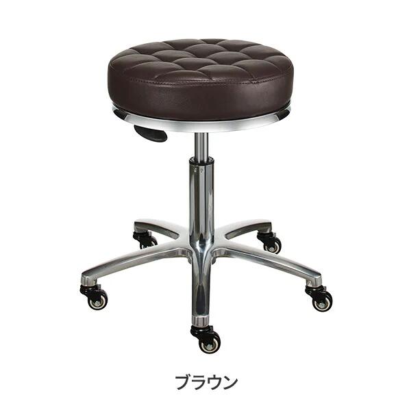 【送料無料】クッションスツール (ビニールレザー) ブラウン