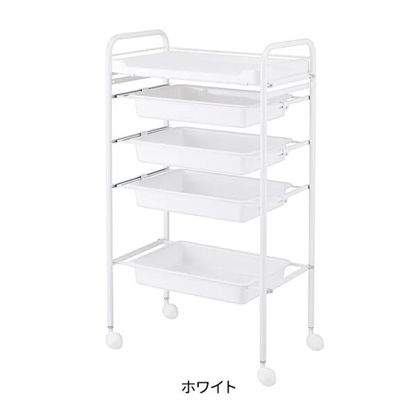 【貨物輸送無料】シンプルワゴン (抽き出し付き添い人) 5段 白いこと