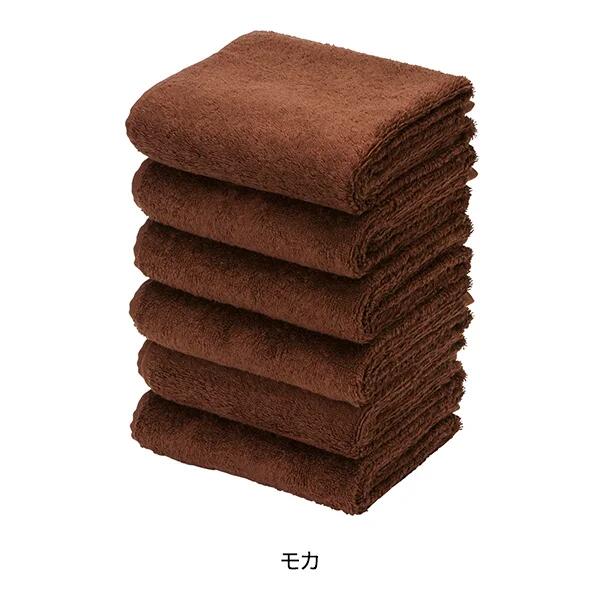 【12枚入り】プレミアム フェイスタオル (綿 100%)(400匁) 34cm×86cm モカ