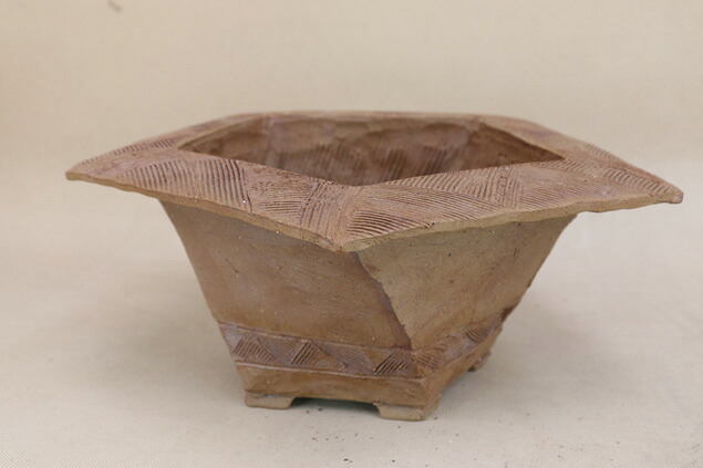 光工房 備前土焼 光伸作 焼締 外縁五角捻り鉢【一点物】【いよじ園 伊予路園】