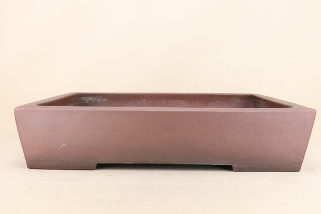 楽天市場】【送料無料】 時代鉢 松泉焼 山秋造 紫泥切立長方鉢 （無傷