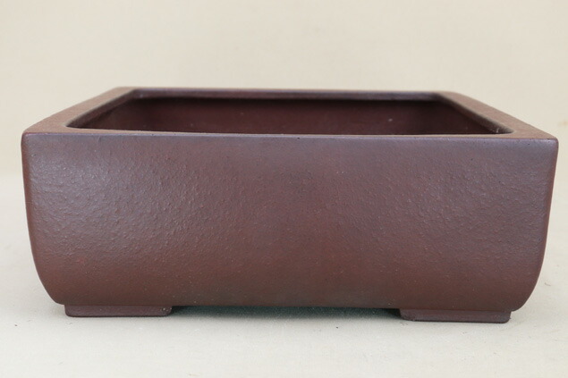 楽天市場】【送料無料】 時代鉢 松泉焼 山秋造 紫泥切立長方鉢 （無傷