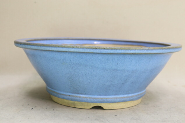 楽天市場】【盆栽鉢】 相羽鴻陽作 黄釉外縁丸鉢（径17cm）いよじ園