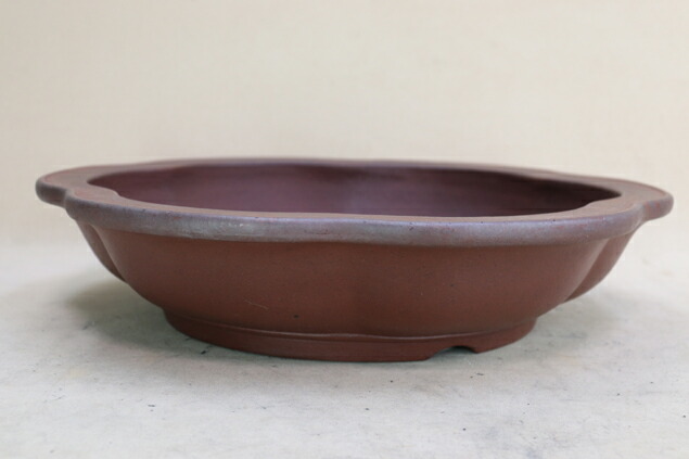 楽天市場】【送料無料】 時代鉢 松泉焼 山秋造 紫泥切立長方鉢