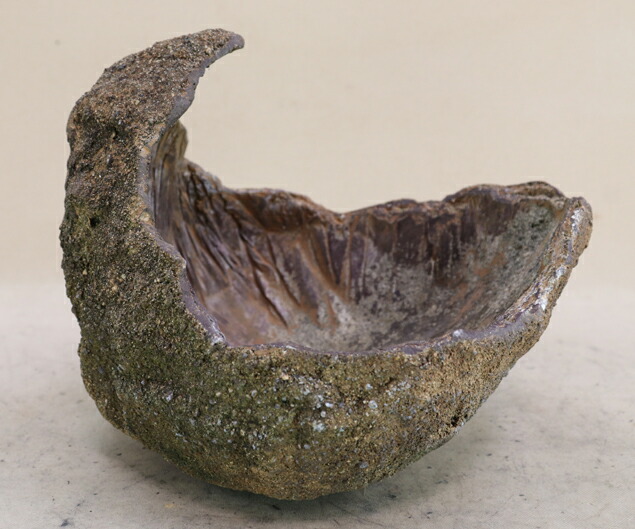 【盆栽鉢】 時代鉢 利根鞍馬 練り（左右24cm）いよじ園