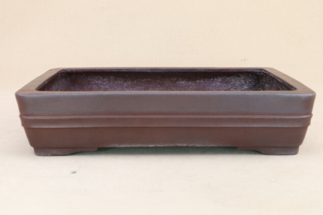 楽天市場】【送料無料】 時代鉢 松泉焼 山秋造 紫泥切立長方鉢 （無傷