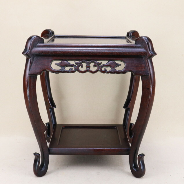 楽天市場】送料無料【盆栽卓】 国内産 花梨高卓 左右27cm（中古 / 天板