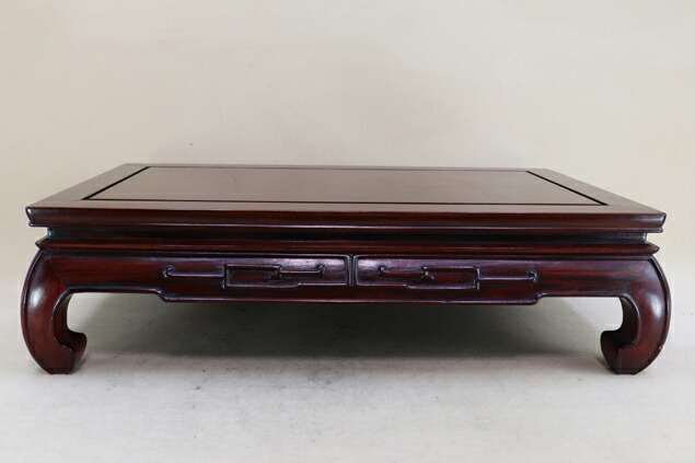 【盆栽卓】長方平卓 大サイズ【飾卓 花台】 楽天市場】送料無料【盆栽卓】 縞黒檀 長方平卓 特大サイズ（中古