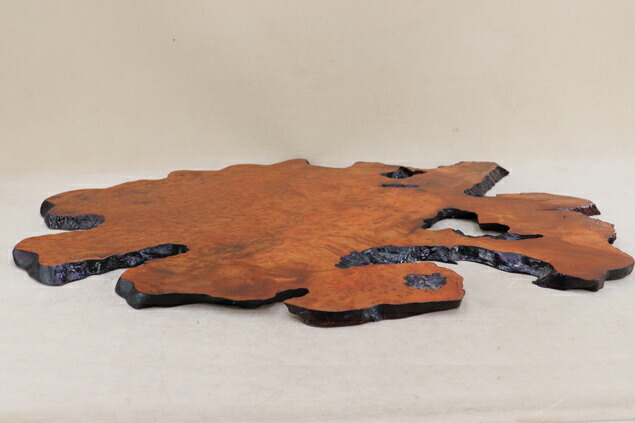 【盆栽卓】 ケヤキ 玉杢（中古 左右65cm 無傷）【飾卓 花台】いよじ園