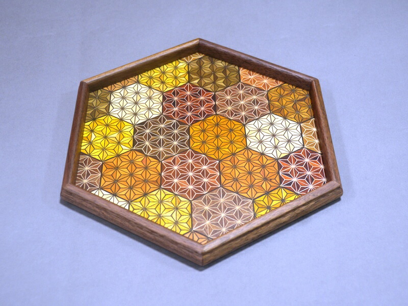 楽天市場】寄木細工ムク8寸丸盆 : 箱根寄木細工専門店箱根丸山物産