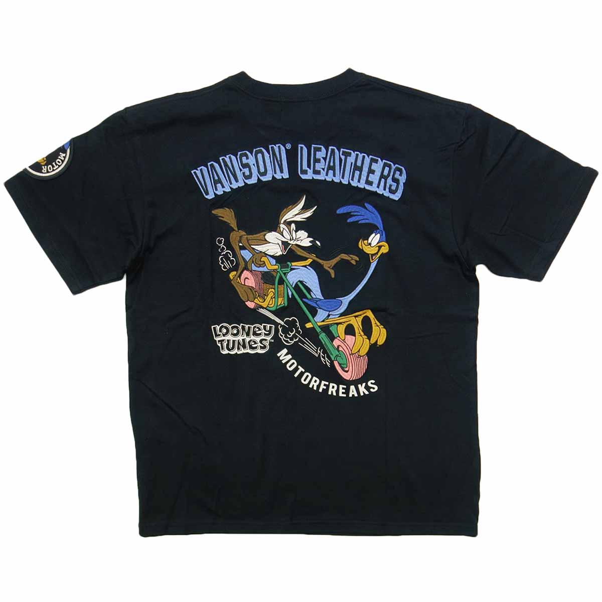 【ポイント5倍】バンソン VANSON ルーニー・テューンズ コラボ ロードランナー Tシャツ 半袖 メンズ 黒 LTV-2506