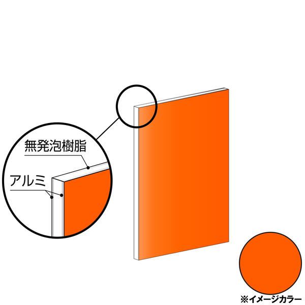 アルインコ アルミ複合板 910×1820×3.0mm オレンジレッド(片面塗装)1枚 CG918G52 アルミ型材,アルミ,ALINCO ※合計33000円で送料無料 (北海道.沖縄各県離島は送料追加),個人宅配送不可, 長尺物は大型トラック(4t車)で配送 ,現場配送不可,商品は車上渡し|横濱ゼームス商会-店